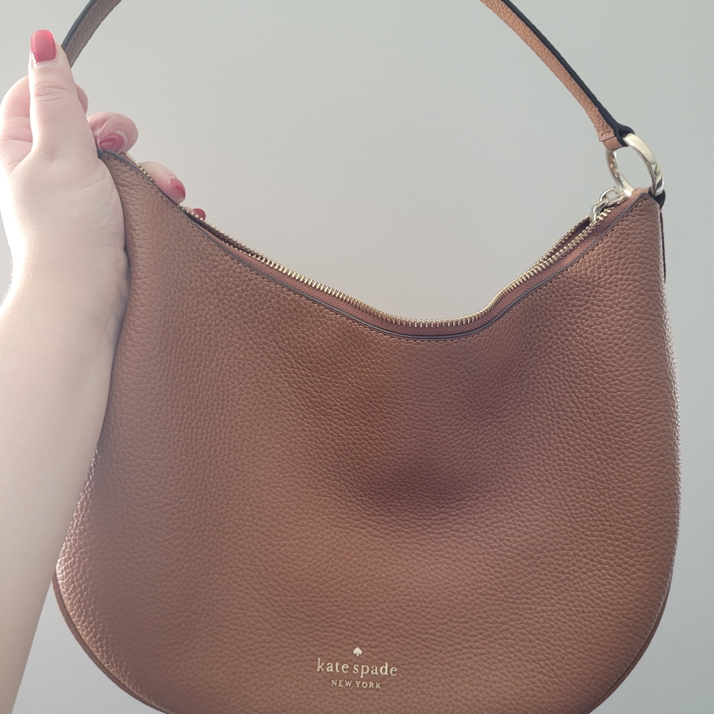 Kate Spade Tan Pebbled Leather Hobo Bag